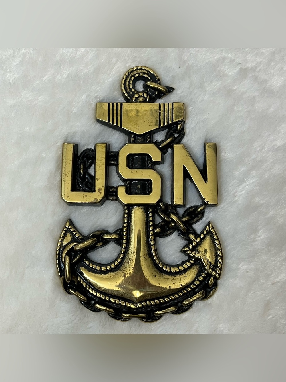 Vintage USN Navy Anchor Chain Wall Hanging Decor Figural Military Naval **READ**
